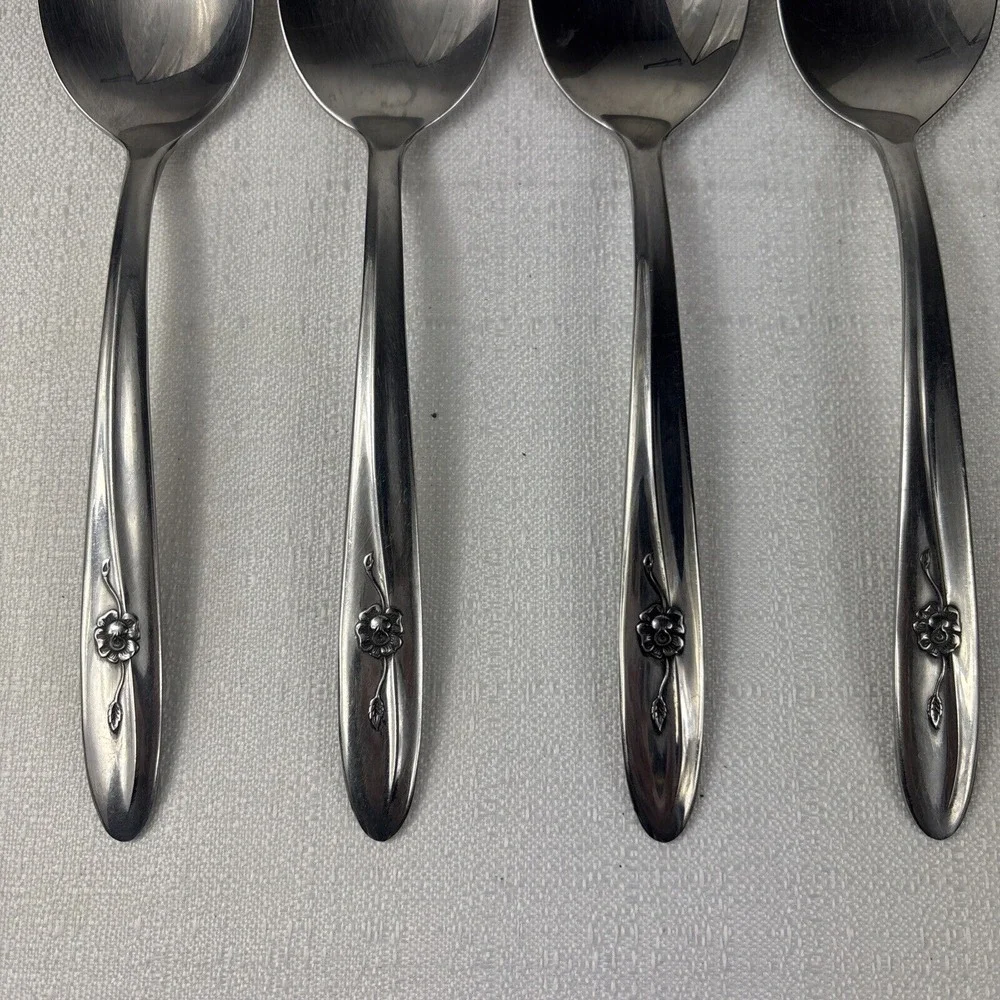 Sears Roebuck‎ Provincial Rose Stainless Soup Spoon 7 1/4